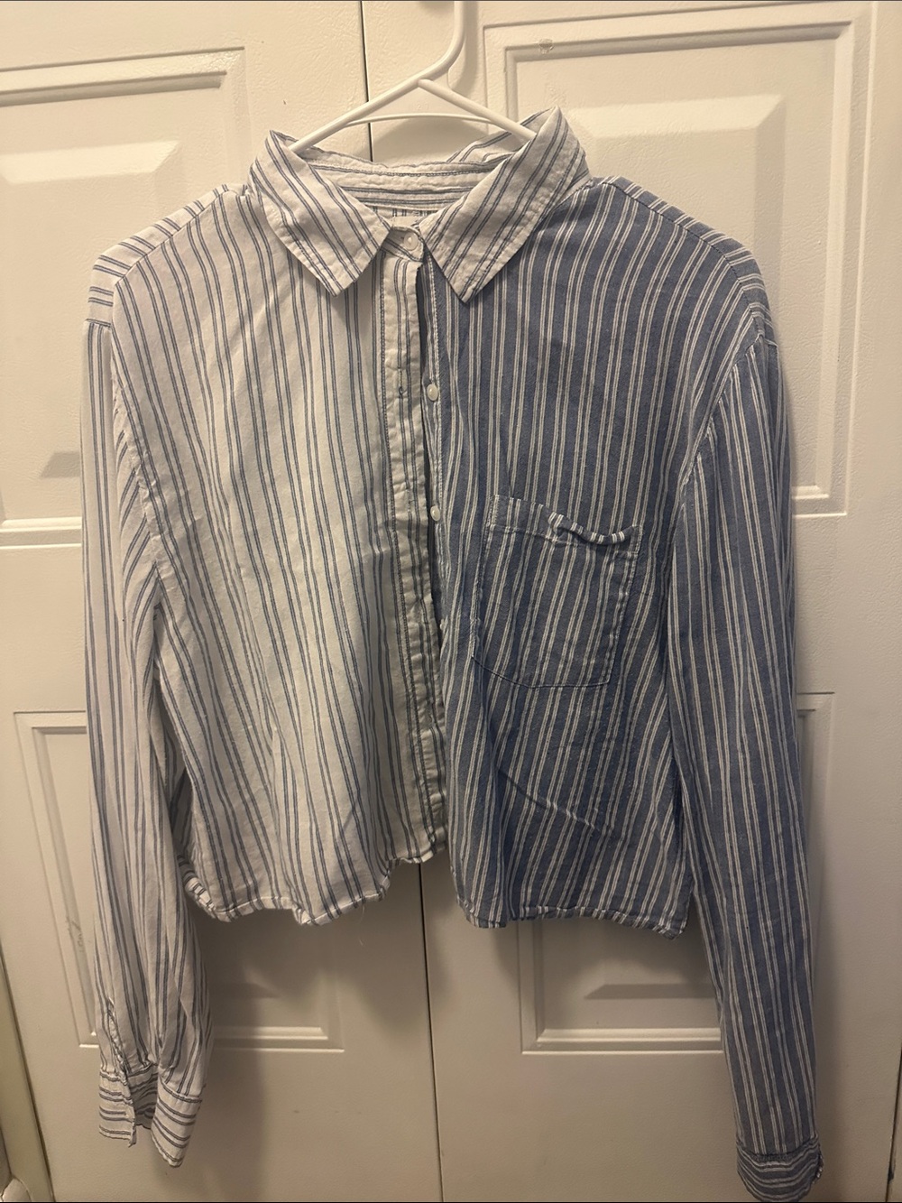 Japna Blue and White Striped Button-Down Shirt